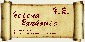 Helena Rauković vizit kartica